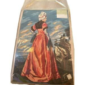 Needlepoint Canvas Tiger Crown Arts Danish Made in Denmark Antoine Watteau